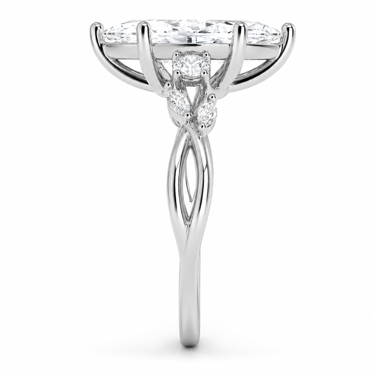 Ophelia Marquise Cluster Diamond Engagement Ring