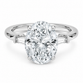 Lumina Oval Three-Stone Diamond Engagement Ring