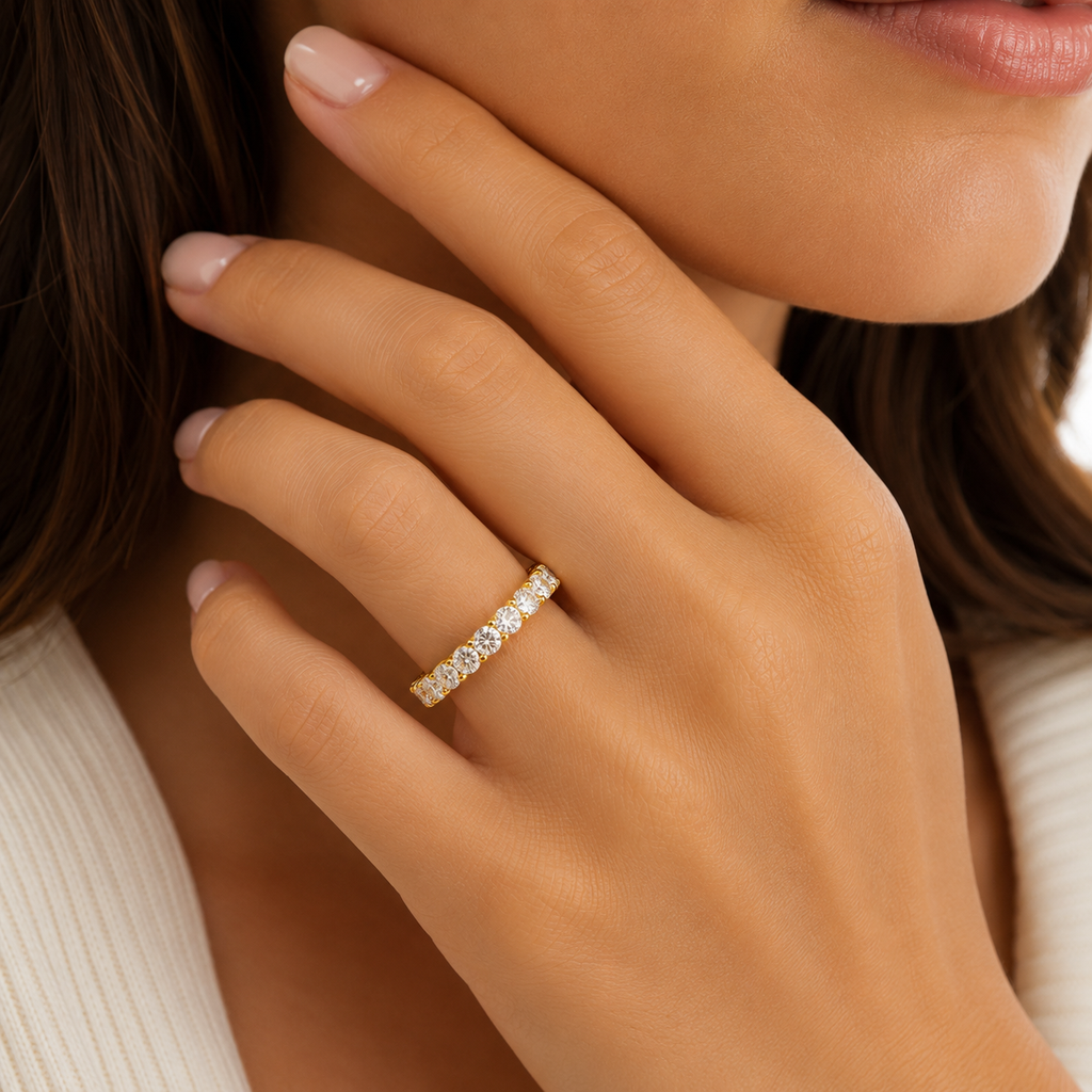 Infini Round Brilliant Diamond Eternity Band