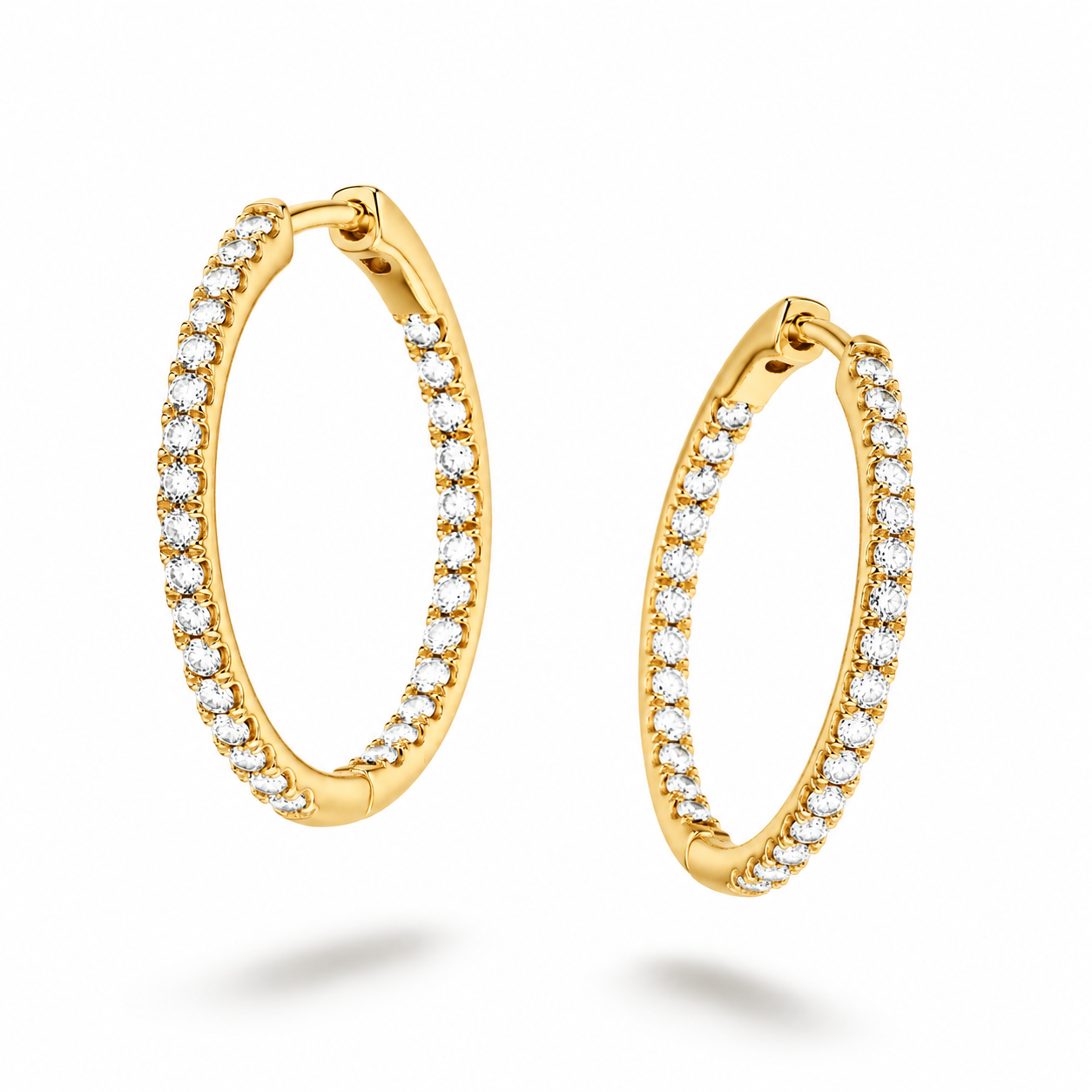 Diamond Pavé Hoop Earrings