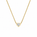 Amor Heart Diamond Solitaire Necklace