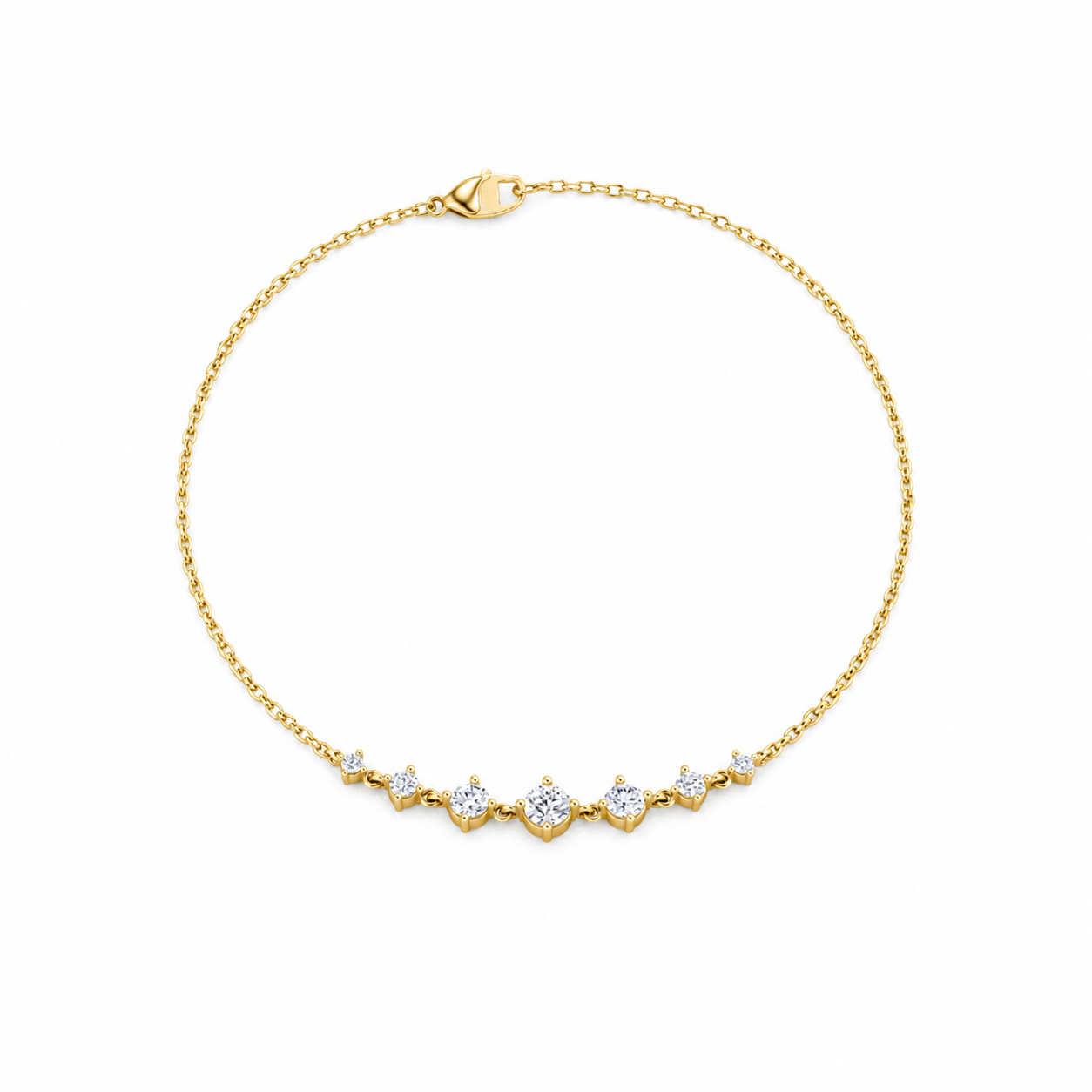 Seline Graduated Diamond Station Bracelet
