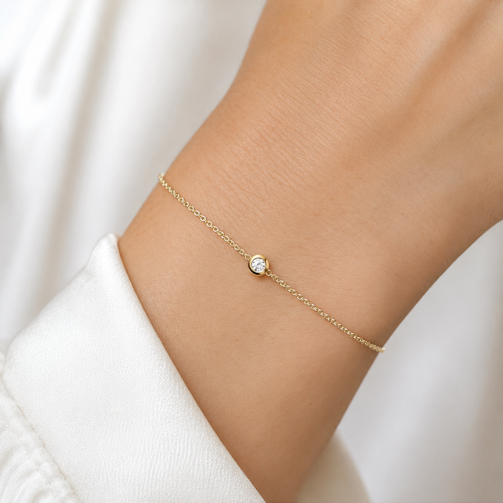 Nathalie Diamond Solitaire Bracelet