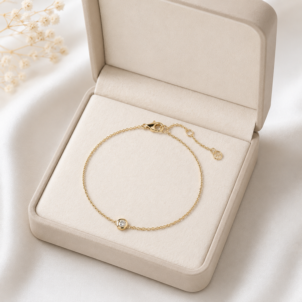 Nathalie Diamond Solitaire Bracelet