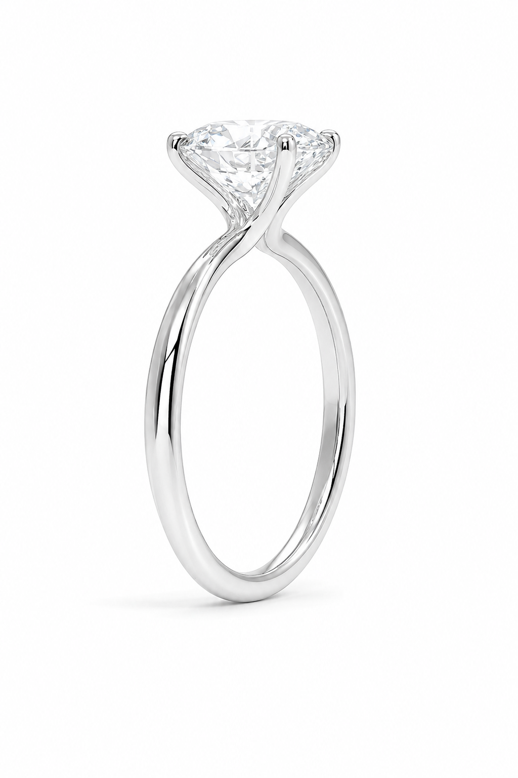 Oval Solitaire Diamond Engagement Ring
