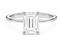 Emerald Cut Solitaire Diamond Engagement Ring
