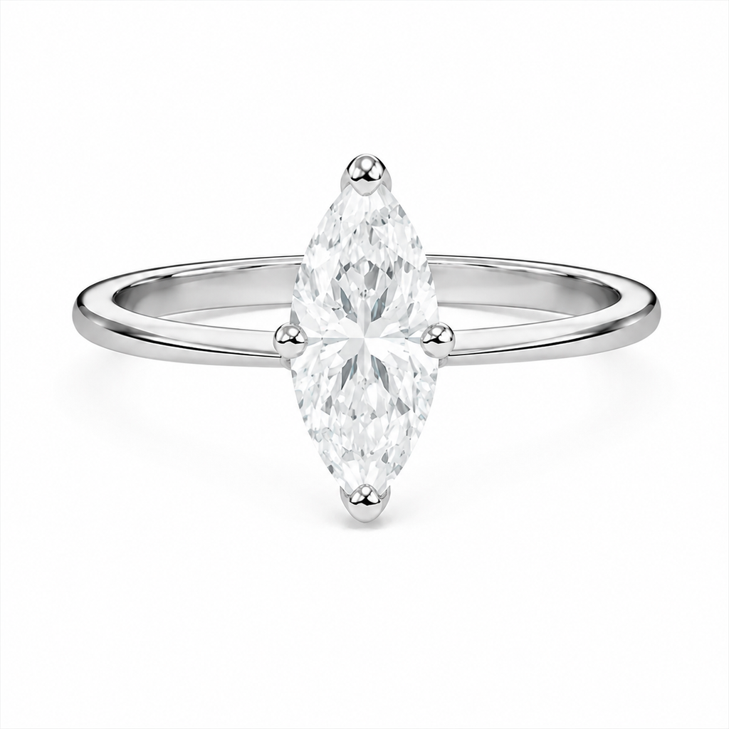 Marquise Diamond Solitaire Diamond Engagement Ring