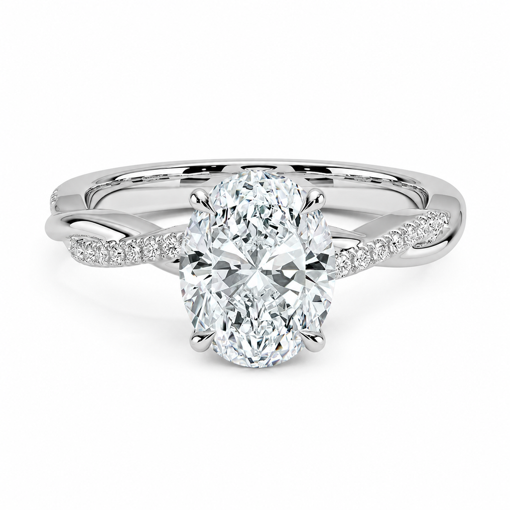 Everlace Oval Diamond Engagement Ring
