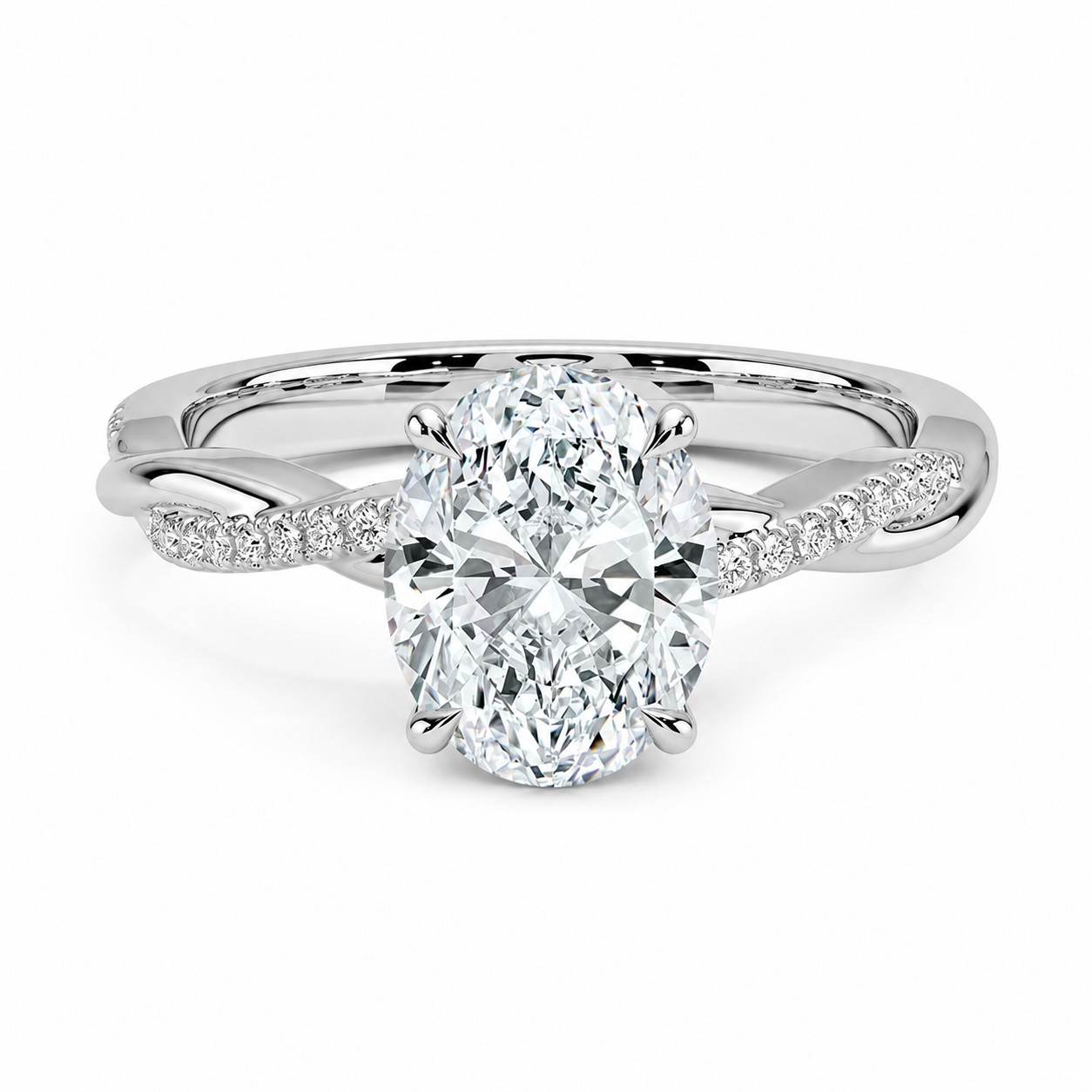 Everlace Oval Diamond Engagement Ring