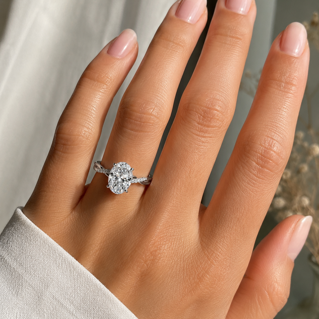 Everlace Oval Diamond Engagement Ring
