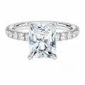 Solène Radiant Diamond Pavé Diamond Engagement Ring