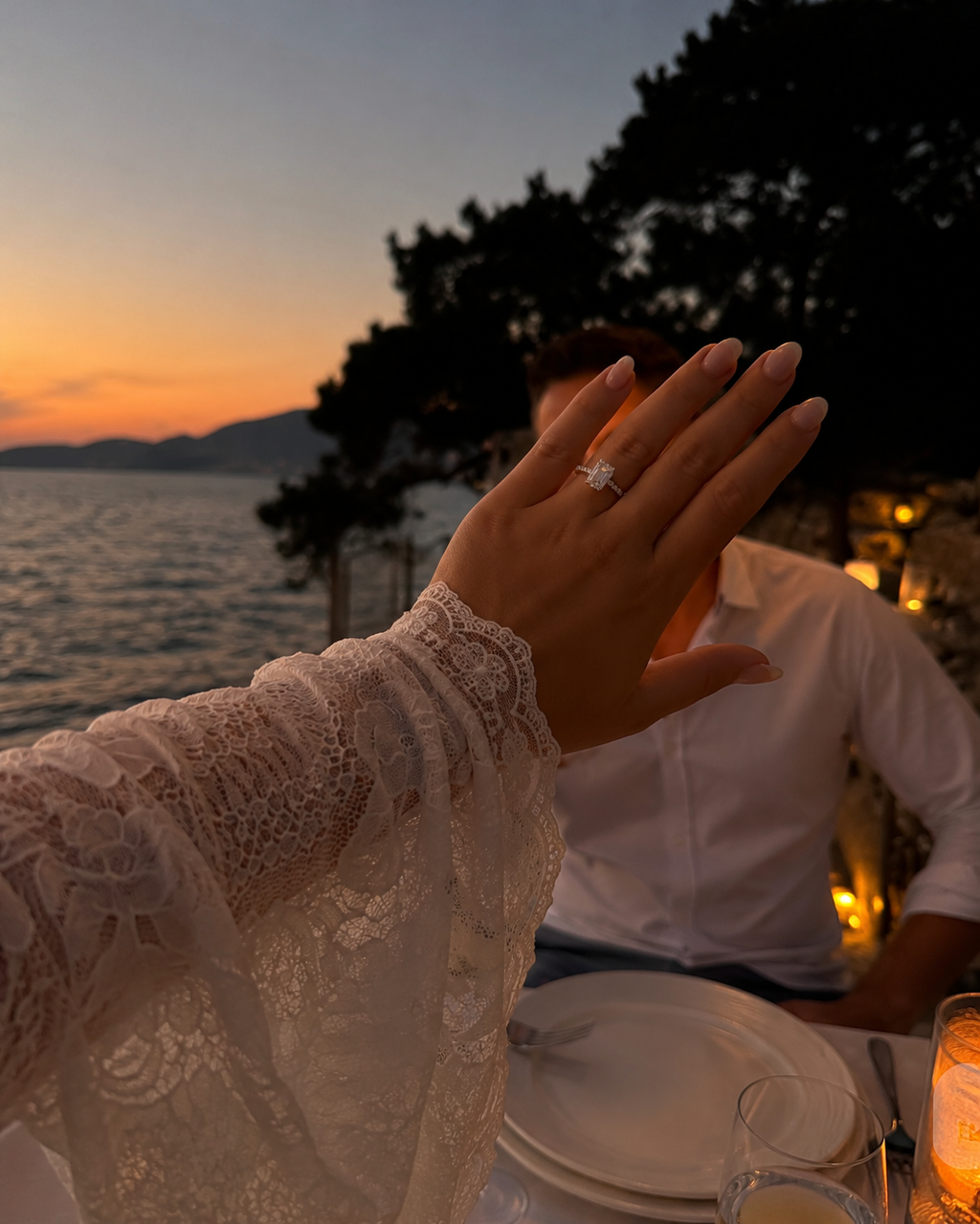 Solène Radiant Diamond Pavé Diamond Engagement Ring