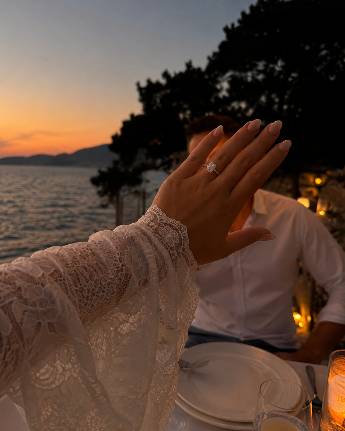 Solène Radiant Diamond Pavé Diamond Engagement Ring