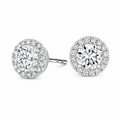 Halo Diamond Stud Earrings