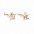 Florencia Diamond Flower Cluster Stud Earrings