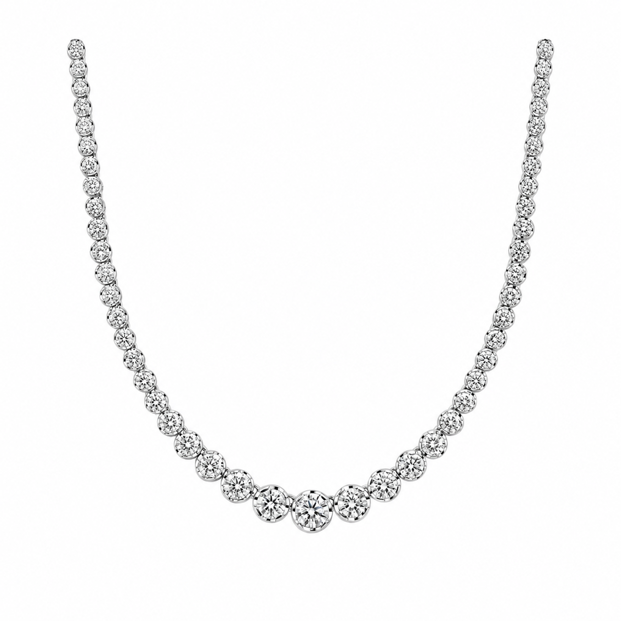 Rory Graduated Diamond Tennis Necklace