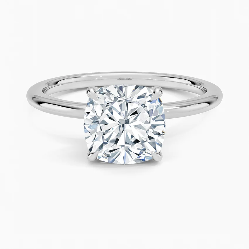 Cushion Solitaire Diamond Engagement Ring