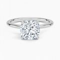 Cushion Solitaire Diamond Engagement Ring