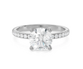 Round Diamond Pavé Diamond Engagement Ring