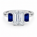 Saphira Emerald Cut Diamond Engagement Ring