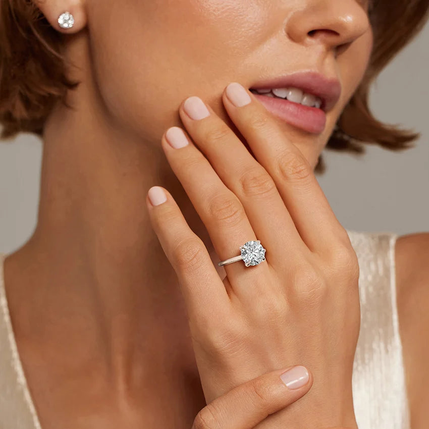 Cushion Solitaire Diamond Engagement Ring