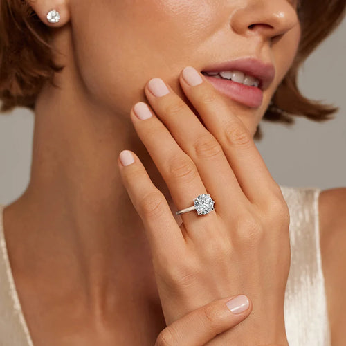Cushion Solitaire Diamond Engagement Ring