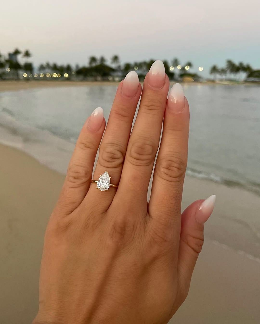 Pear Solitaire Diamond Engagement Ring