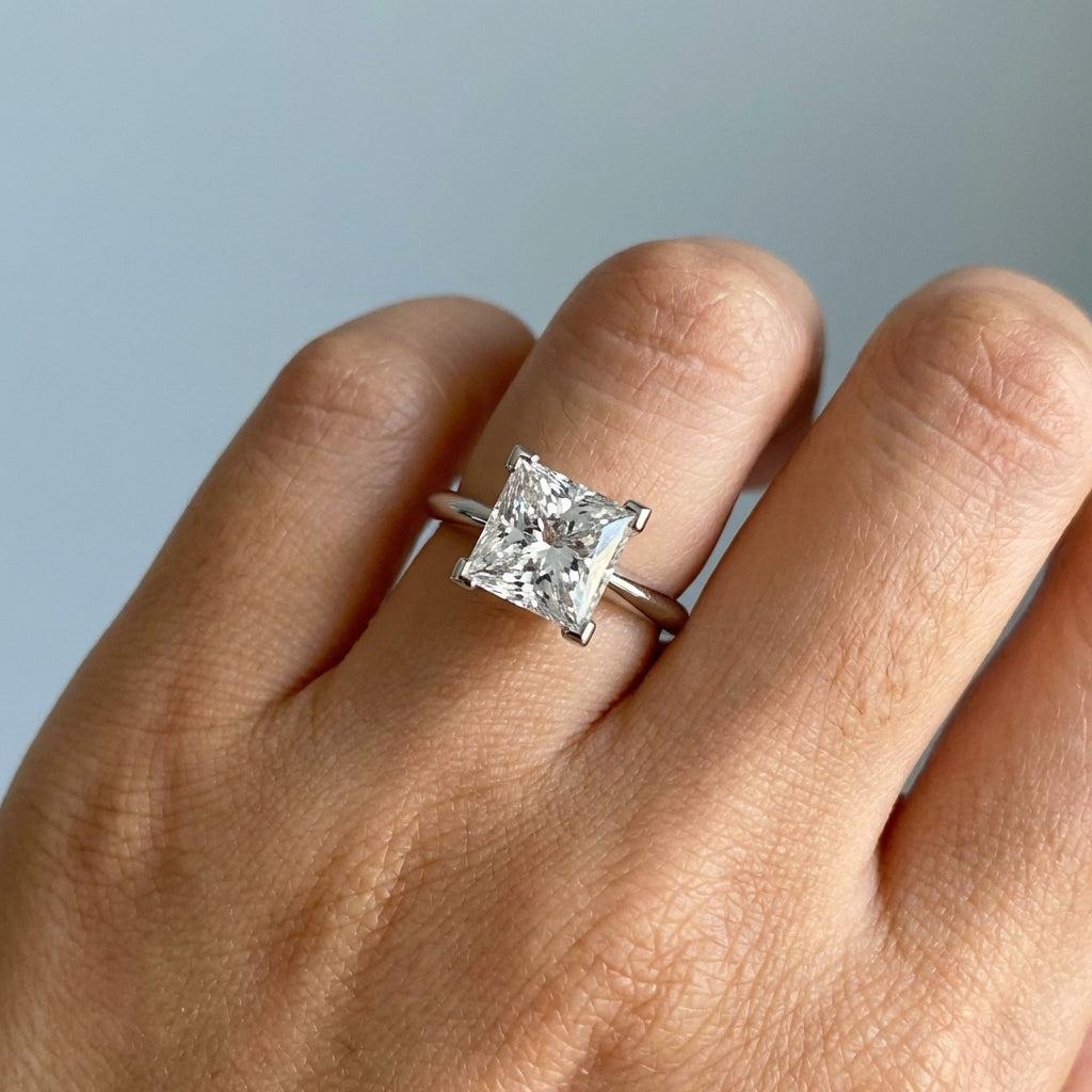 Princess Cut Diamond Solitaire Diamond Engagement Ring