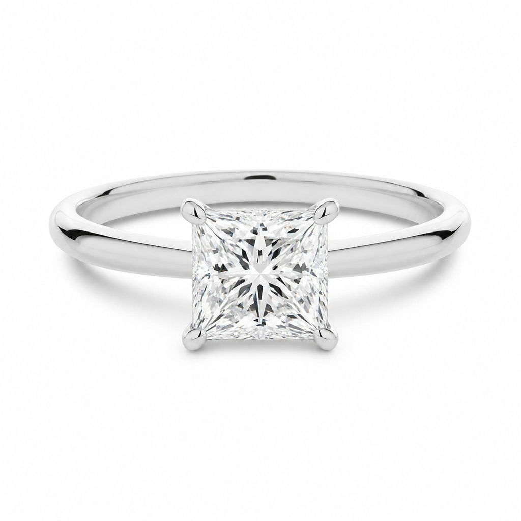 Princess Cut Diamond Solitaire Diamond Engagement Ring