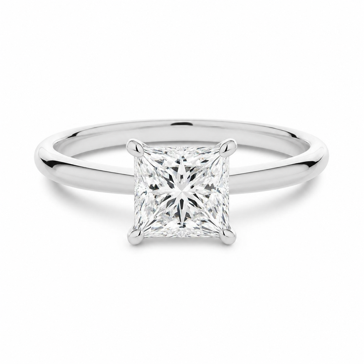 Princess Cut Diamond Solitaire Diamond Engagement Ring