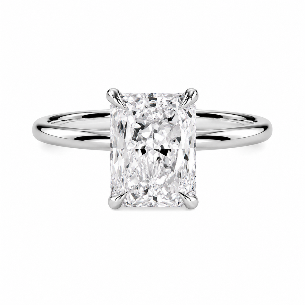 Radiant Cut Solitaire Diamond Engagement Ring